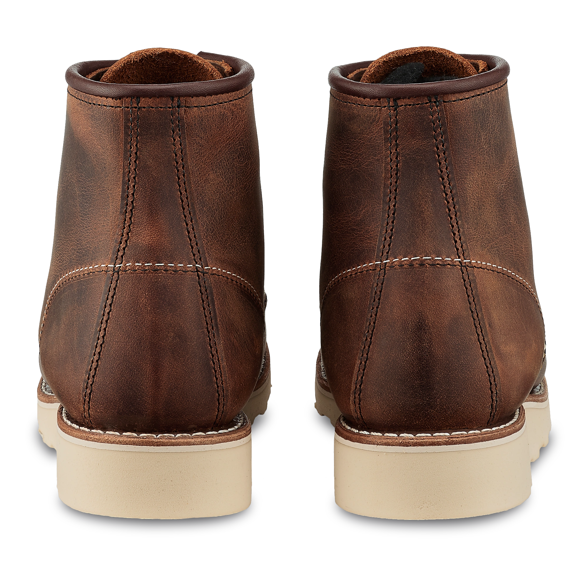 Copper Tough Moc Toe Boots for Women Rugged Style Comfort